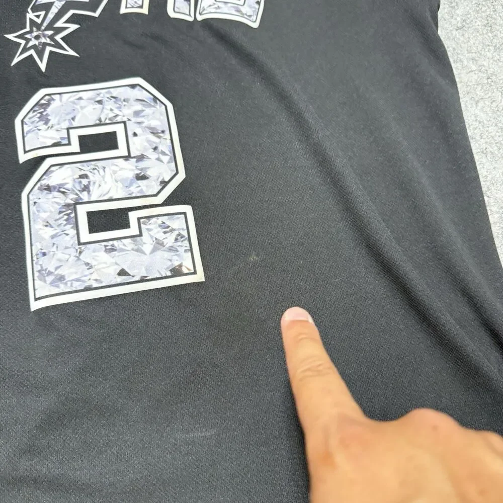 Kawhi Leonard San Antonio Spurs Jersey XL Adidas Diamond Pattern Black